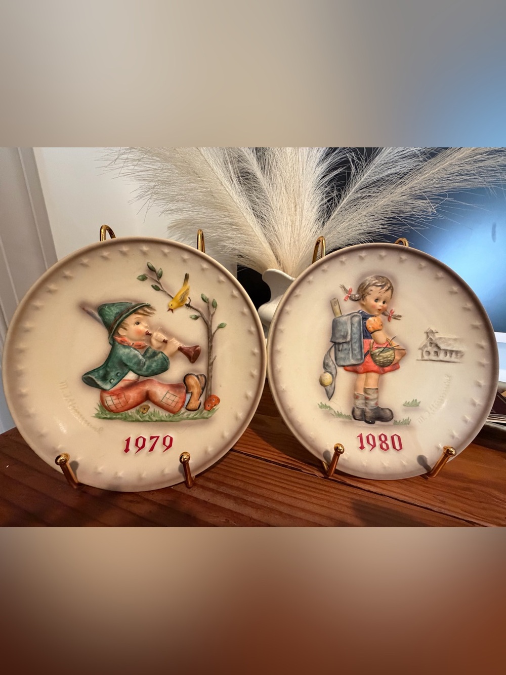Vintage 1979 and 1980 Hummel Decorative Wall Plate